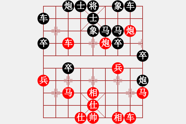 象棋棋譜圖片：6528局 A01-上仕局-旋風(fēng)引擎24層 紅先勝 旋九專雙核-菜鳥(niǎo) - 步數(shù)：30 