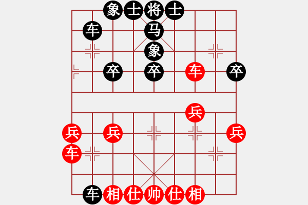 象棋棋譜圖片：天下等二(9段)-負(fù)-教父(月將) 仙人指路轉(zhuǎn)左中炮對(duì)卒底炮飛左象 紅雙直車(chē)右邊馬對(duì)黑連進(jìn)７卒右橫車(chē) - 步數(shù)：30 