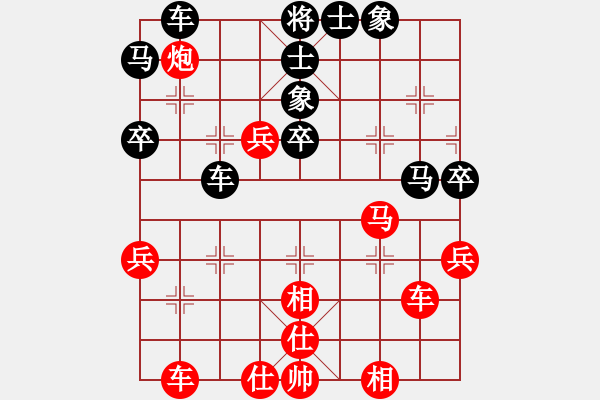 象棋棋譜圖片：流浪無悔♂[紅] -VS- 軍旗王子[黑] - 步數(shù)：40 