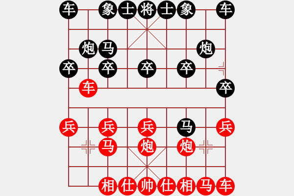 象棋棋譜圖片：1541局 A06- 兵底炮局-天天Ai4-4(先和)小蟲引擎23層 - 步數(shù)：10 