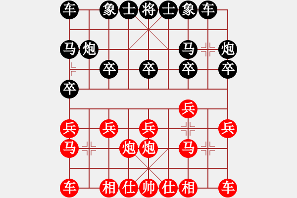 象棋棋谱图片：赵金华 先负 陈锋 - 步数：10 