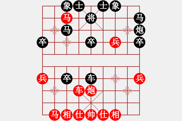 象棋棋譜圖片：3--3---進(jìn)炮壓馬---炮8平9 兵三進(jìn)一---紅方優(yōu)勢(shì) - 步數(shù)：41 