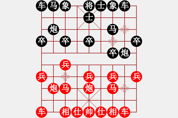 象棋棋譜圖片：2022.10.26.13五分鐘Y先勝探頭炮 - 步數(shù)：10 