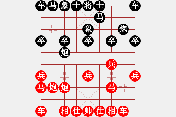 象棋棋譜圖片：七炮遙控 牽制穩(wěn)勝：河西山貓[2297318743] -VS- 誰許誰ー世真心[244886291 - 步數(shù)：10 