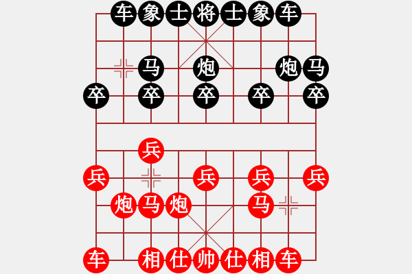 象棋棋譜圖片：清風(fēng)棋譜 過(guò)宮炮對(duì)中炮局 （初級(jí)陷阱） - 步數(shù)：10 