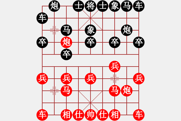 象棋棋譜圖片：預(yù)覽棋盤 - 步數(shù)：10 