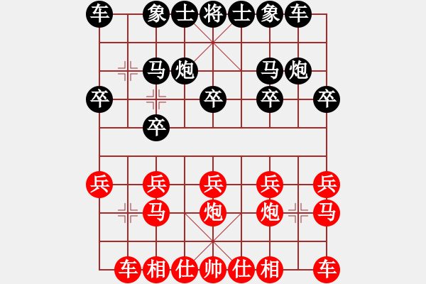 象棋棋谱图片：午夜阳光 - 【棋∮缘】开泰（红先和）.XQF - 步数：10 
