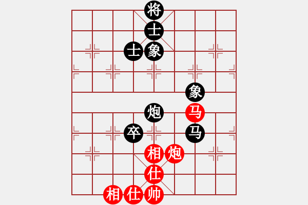 象棋棋譜圖片：賽文貓(6段)-和-天創(chuàng)(9段) 中炮左邊馬對屏風(fēng)馬 紅左橫車 - 步數(shù)：130 