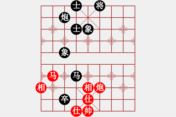 象棋棋譜圖片：賽文貓(6段)-和-天創(chuàng)(9段) 中炮左邊馬對屏風(fēng)馬 紅左橫車 - 步數(shù)：200 