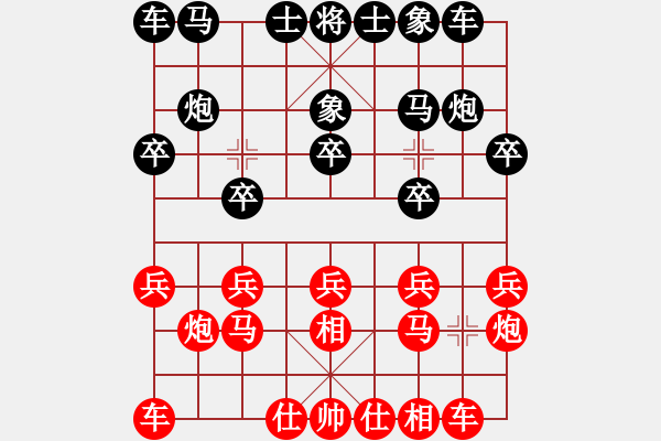 象棋棋譜圖片：煙臺(tái)路邊棋(6段)-勝-梁山小中(6段) - 步數(shù)：10 