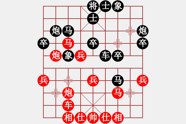 象棋棋譜圖片：天棒錘兒(1段)-勝-弈林逐鹿(2段) - 步數(shù)：30 