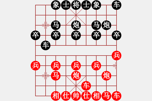 象棋棋譜圖片：傲氣云天11紅負(fù)葬心【順炮橫車對直車巡河】 - 步數(shù)：10 