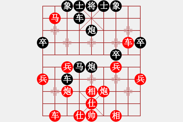 象棋棋譜圖片：不敗(6級)-負-bbboy002(8級) - 步數(shù)：40 