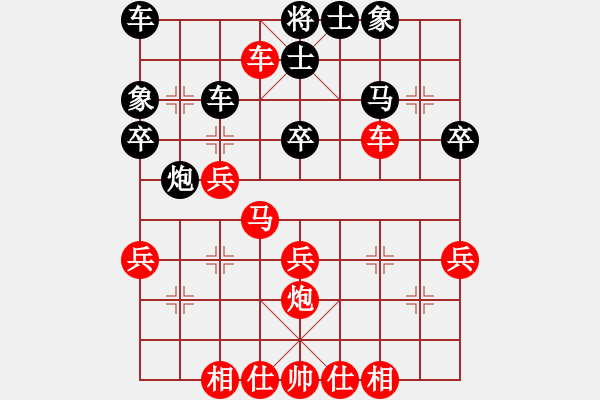 象棋棋譜圖片：09-01-28 xiewentao[1070]-勝-象棋李小龍[1013] - 步數(shù)：37 