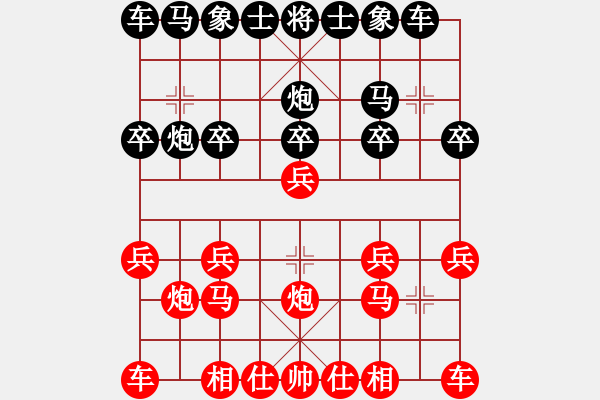 象棋棋譜圖片：12239局 B00-中炮局-天天AI選手 紅先勝 小蟲引擎24層 - 步數(shù)：10 