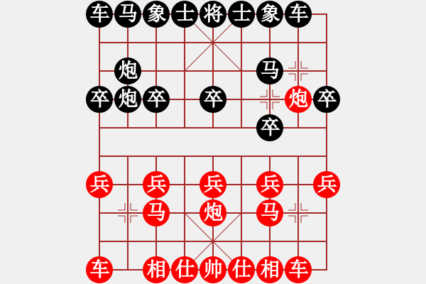 象棋棋譜圖片：左疊炮后勝匯達(dá) - 步數(shù)：10 