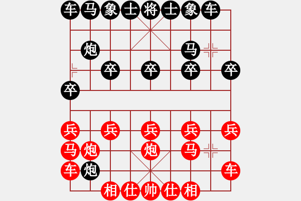 象棋棋譜圖片：橫才俊儒[292832991] -VS- 事都三韻[172310090] - 步數(shù)：10 