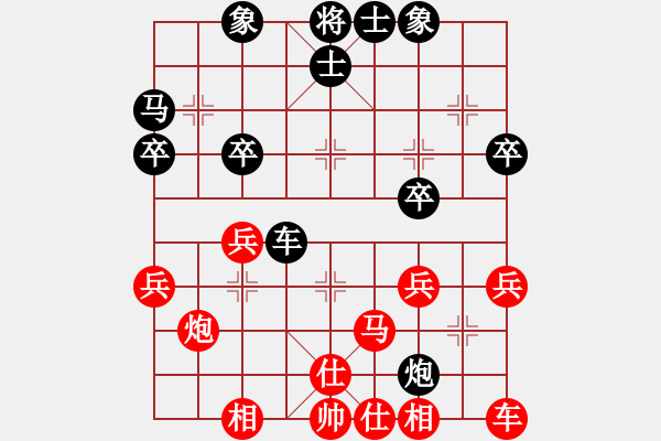 象棋棋譜圖片：傲嬌的菠蘿(3段)-勝-何老頑童(7段) - 步數(shù)：40 