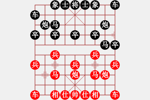 象棋棋谱图片：高沙棋院 红（蒋博凯）VS黑（尹潤祺） - 步数：10 