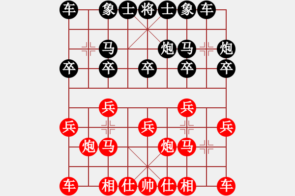 象棋棋譜圖片：仕角炮 對(duì) 進(jìn)馬 - 步數(shù)：10 