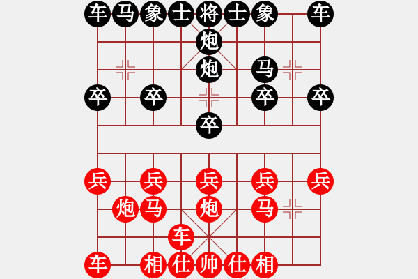 象棋棋譜圖片：葬心紅勝飛龍?jiān)谔?952【順炮橫車對(duì)緩開(kāi)車】 - 步數(shù)：10 