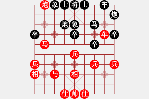 象棋棋譜圖片：中炮7兵--屏風(fēng)馬三步虎 - 步數(shù)：40 