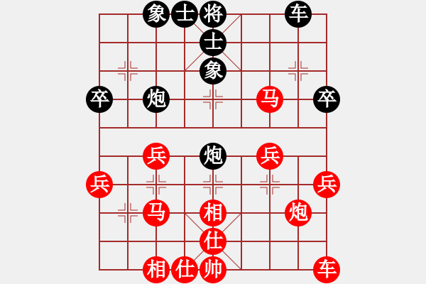 象棋棋谱图片：★龙口浪子★[红] -VS-常胜不败 [黑]（3） - 步数：30 