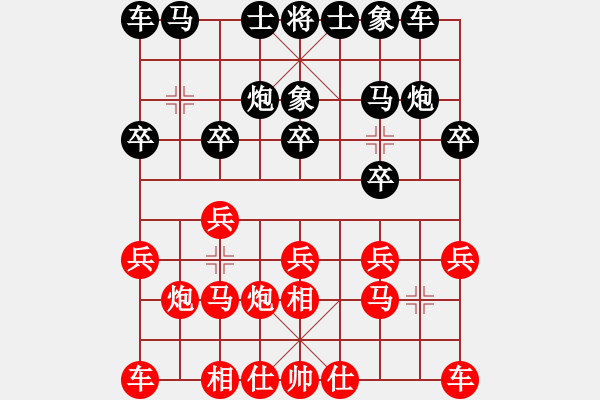 象棋棋譜圖片：汪洋       先勝 陳富杰     - 步數(shù)：10 