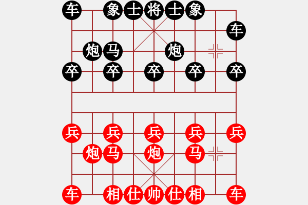 象棋棋譜圖片：讓馬先任由黑炮9平3也是黑敗 - 步數(shù)：10 