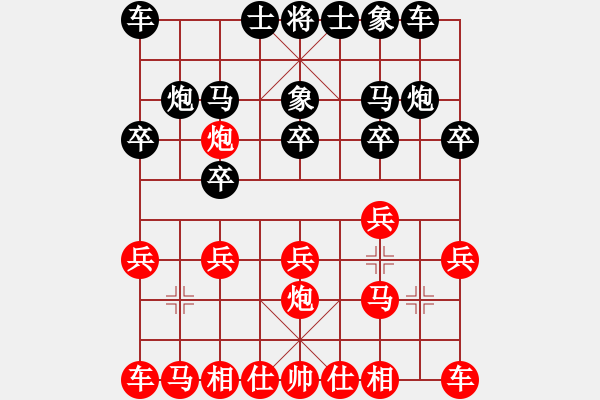 象棋棋谱图片：贵州 李越川 和 重庆 张静 - 步数：10 