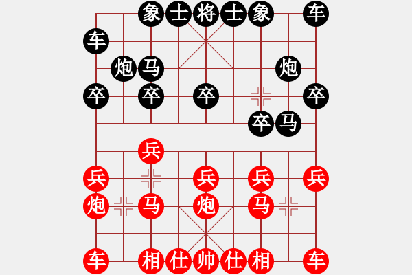 象棋棋谱图片：上海 胡荣华 和 江苏 季本涵 - 步数：10 