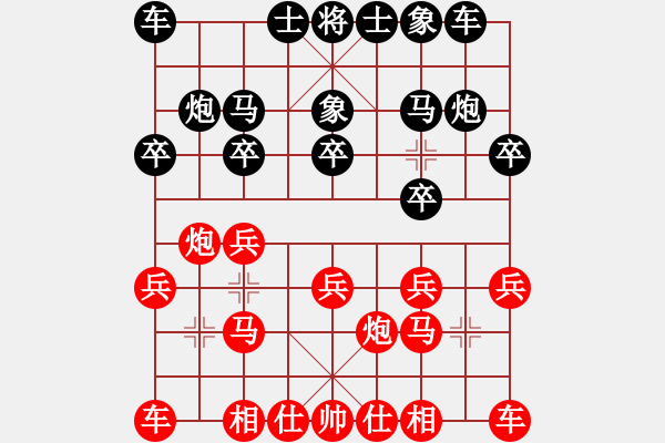 象棋棋譜圖片：小馬先勝小陳 - 步數(shù)：10 