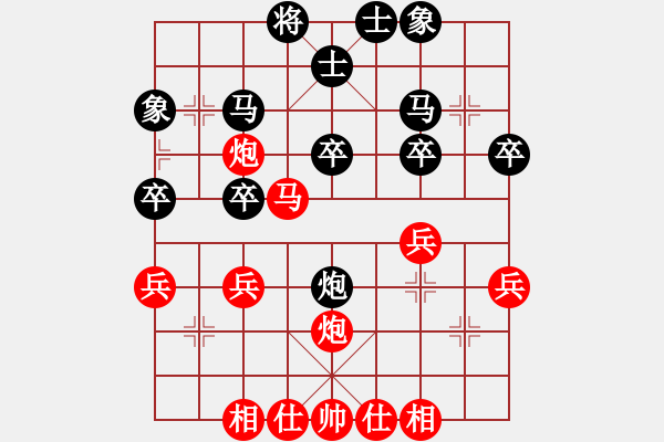 象棋棋譜圖片：水中蛟龍[1437295124] -VS- 游戲玩家[-] - 步數(shù)：30 