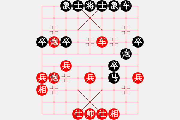 象棋棋譜圖片：德國(guó)黨衛(wèi)軍(7段)-和-寂寞花仙子(6段) - 步數(shù)：30 