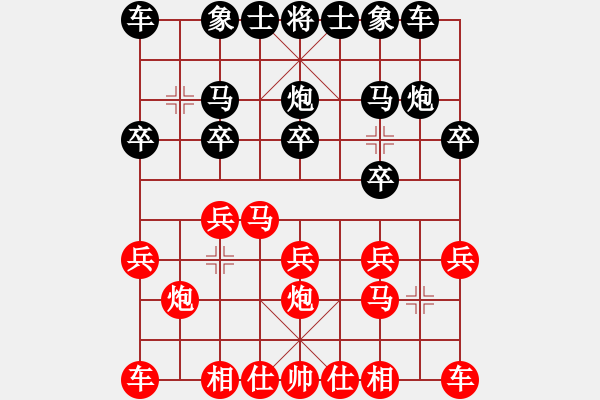 象棋棋譜圖片：先鋒官-靚女 先負(fù) 玄機(jī)逸士（后補(bǔ)列炮之先打中兵） - 步數(shù)：10 