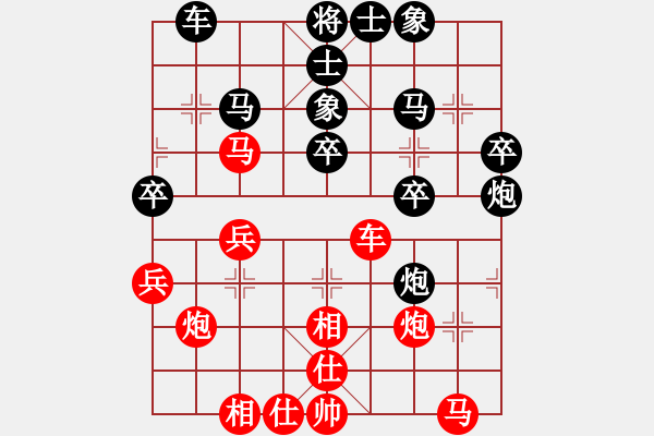 象棋棋譜圖片：楚河中漢界(7段)-和-津市棋王(5段) - 步數(shù)：30 