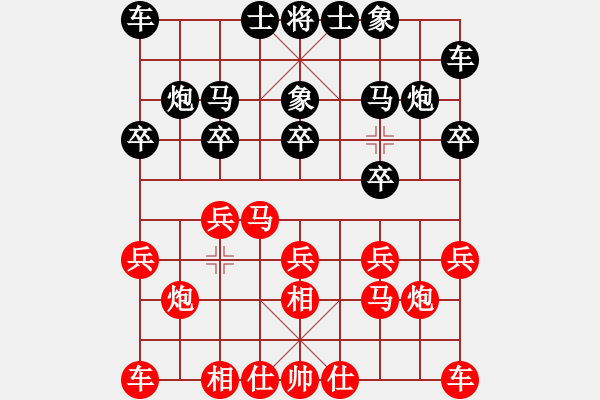 象棋棋譜圖片：五段周三忠先和七段郭勝文 - 步數(shù)：10 