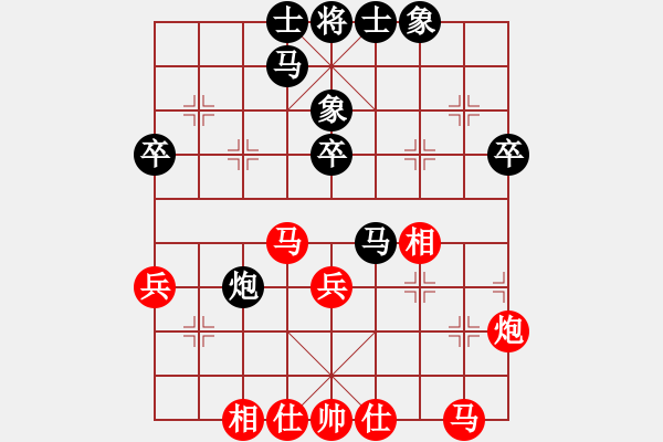 象棋棋譜圖片：劉鳳君     先和 王貴福     - 步數(shù)：40 