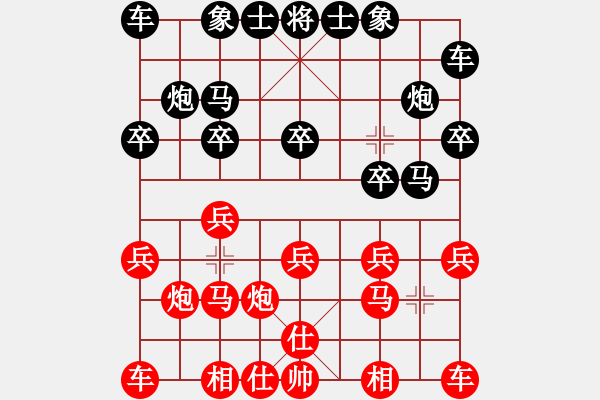 象棋棋谱图片：武当山棋软(6段)-胜-khietcamau(3段) - 步数：10 