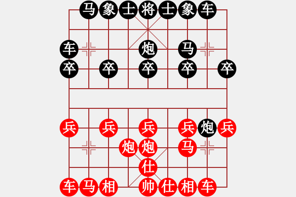 象棋棋谱图片：仙居-柯汉飞VS济南老沙(2015-1-26) - 步数：10 