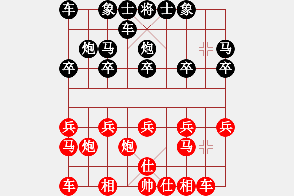 象棋棋譜圖片：閑著沒事干(日帥)-和-無人永生(9段) - 步數(shù)：10 