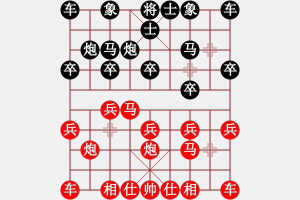 象棋棋譜圖片：中炮對(duì)右馬上士轉(zhuǎn)過宮炮 - 步數(shù)：10 