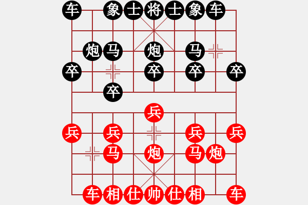 象棋棋譜圖片：將先負(fù)王仁穎 中炮急進(jìn)中兵 - 步數(shù)：10 