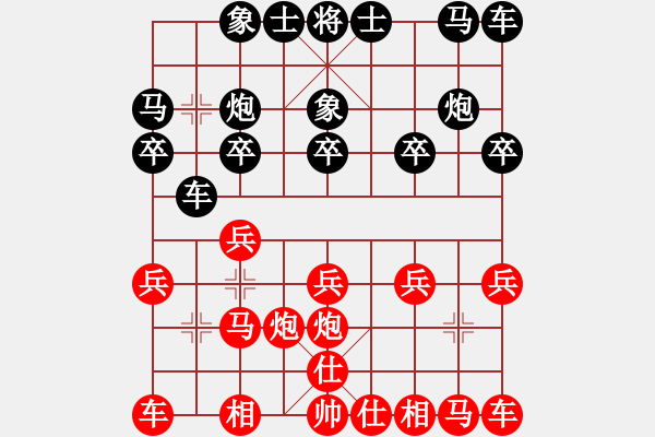 象棋棋譜圖片：形形色色(1段)-和-憤怒的小魚(9段) - 步數(shù)：10 