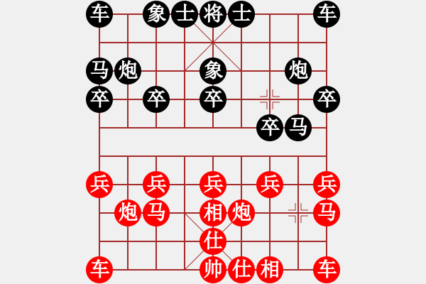 象棋棋譜圖片：安真心[747526588] -VS- 伊可人[963125967] - 步數(shù)：10 