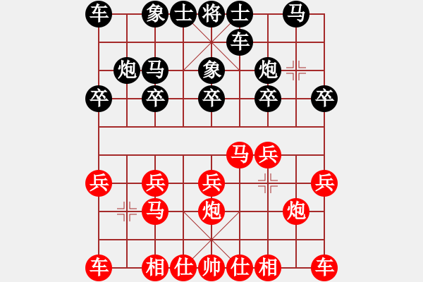 象棋棋谱图片：张三坚和鲁国斌.pgn - 步数：10 