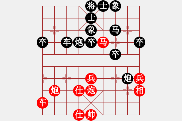 象棋棋譜圖片：南陽(yáng)仙劍(2段)-負(fù)-劍門(mén)綠茶(4段) - 步數(shù)：40 