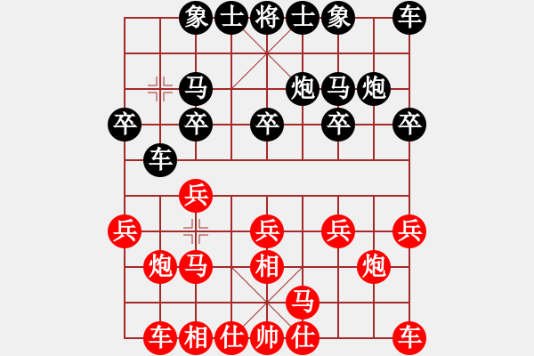 象棋棋譜圖片：9745局 A35-飛相對(duì)右過宮炮-旋九專雙核-新手 紅先負(fù) 小蟲引擎24層 - 步數(shù)：10 