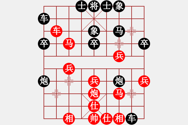 象棋棋譜圖片：天上無雙(2段)-負(fù)-yxgxq(3級) - 步數(shù)：30 