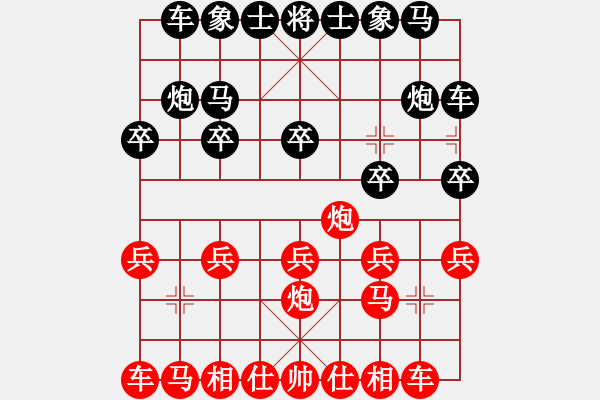 象棋棋譜圖片：劉晉玉     先負(fù) 張勇       - 步數(shù)：10 